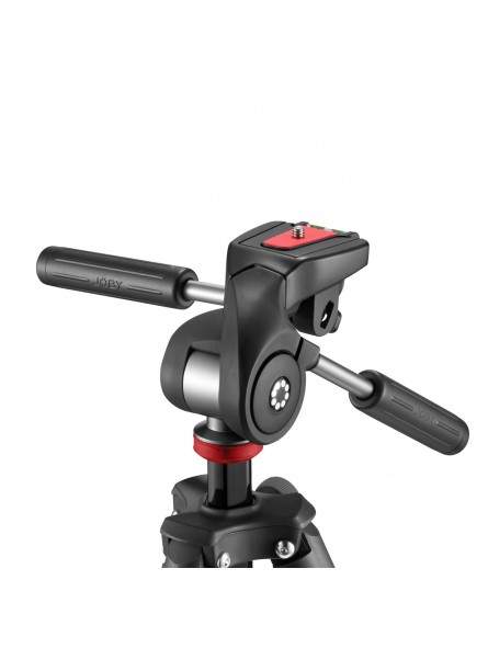 Compact Advanced Joby - 
Full Size Tripod with JOBY DNA
Uses Same QR Plate as GorillaPod 3K Kit
Clever 3-way tripod head
Folds a