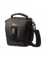 Adventura SH 120 II Lowepro - 
Fits compact DSLR with attached kit lens
Customize fit with adjustable divider system in main com