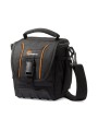 Adventura SH 120 II Lowepro - 
Fits compact DSLR with attached kit lens
Customize fit with adjustable divider system in main com