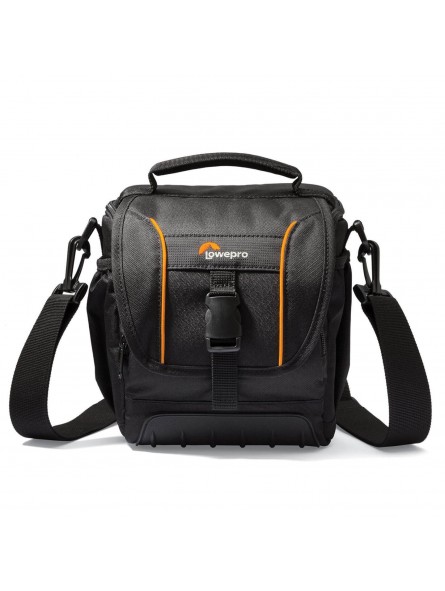 Adventura SH 140 II Lowepro - 
Fits compact DSLR with kit lens and extra lens or flash
Adjustable divider system in main compart