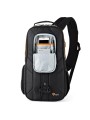 Slingshot Edge 250 AW Black Lowepro - 
Compact DSLR with attached lens (like 18-200mm) plus extra lens
Room for personal gear su