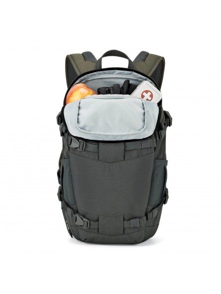 Flipside Trek BP 250 AW Lowepro - 
Carries a compact DSLR or mirrorless camera kit plus a tablet
Flipside body-side access with 