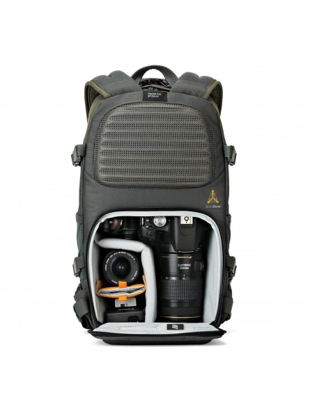 Flipside Trek BP 250 AW Lowepro - 
Carries a compact DSLR or mirrorless camera kit plus a tablet
Flipside body-side access with 