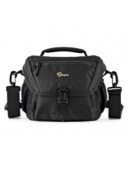 Nova 160 AW II Black Lowepro - 
Fits DSLR with attached 17-85mm lens plus 1-2 additional lenses
All Weather AW Cover™, water res