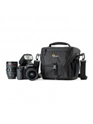 Nova 170 AW II Black Lowepro - 
Fits DSLR with attached 24-105mm lens, 1-2 extra lenses &amp; flash
All Weather AW Cover™, water