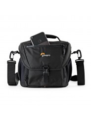 Nova 170 AW II Black Lowepro - 
Fits DSLR with attached 24-105mm lens, 1-2 extra lenses &amp; flash
All Weather AW Cover™, water