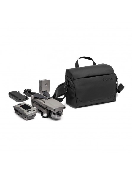 Advanced Shoulder bag M III Manfrotto - 
Carries CSC cameras with 2 to 3 lenses or a DJI Mavic Pro
Large zippered pocket for sma