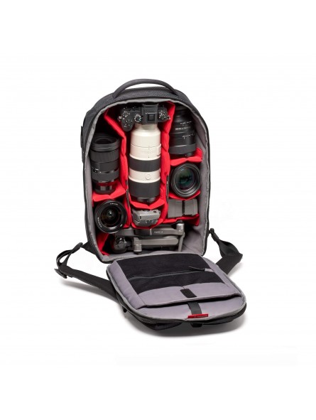 PRO Light Backloader Backpack S Manfrotto - 
Holds full-frame CSC (without grip) and 70-200/2.8 lens attached
New M-Guard™ provi