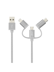 Charge and Sync Cable 3-in-1, 1.2m Space Grey Joby - Designed for on-the-go content creators

A single cable can be used to char