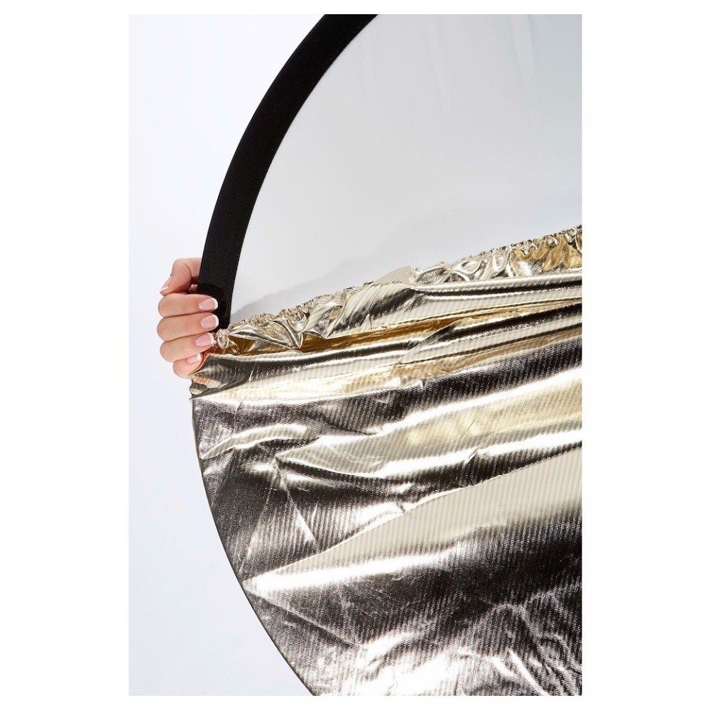 Blenda 5w1 75cm Dyf+Gold/Weiß+Sonnenfeuer/Silber Lastolite by Manfrotto - Zusammenklappbar und reversibel Bis zu fünf Oberfläche