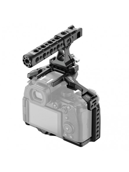 Panasonic LUMIX S5II / S5IIX Cage 8Sinn - - 1/4” mounting points- 3/8” mounting points with Arri locating pins- M4 mounting poin
