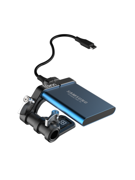 8Sinn SSD-Halterung für Samsung T5 auf Cold Shoe Mount 8Sinn - - Samsung T5 kompatibel- Cold Shoe Befestigung- Vertikale