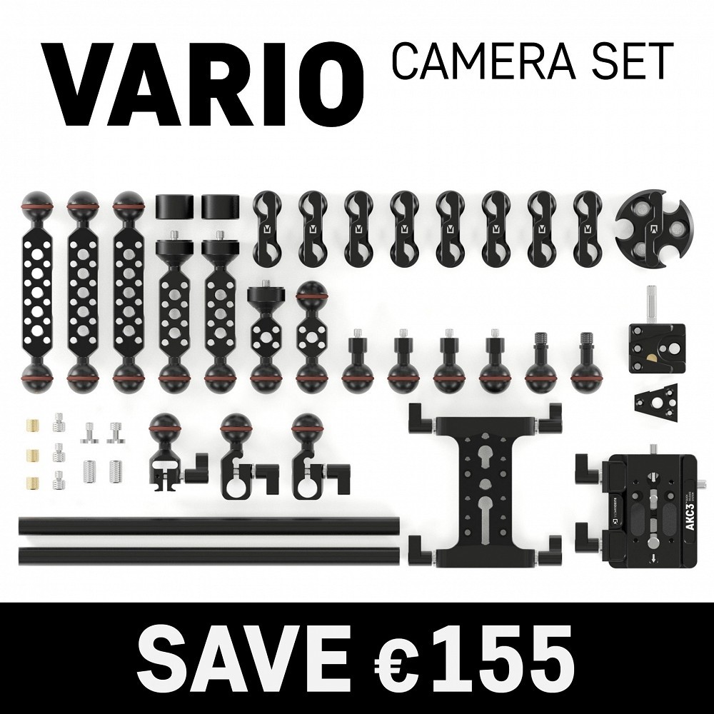 Vario Kamera Set Slidekamera - Mehrzweck-Montagelösung für Kameraausrüstung. Es ist wie LEGO für große Jungs.Video: https://vime