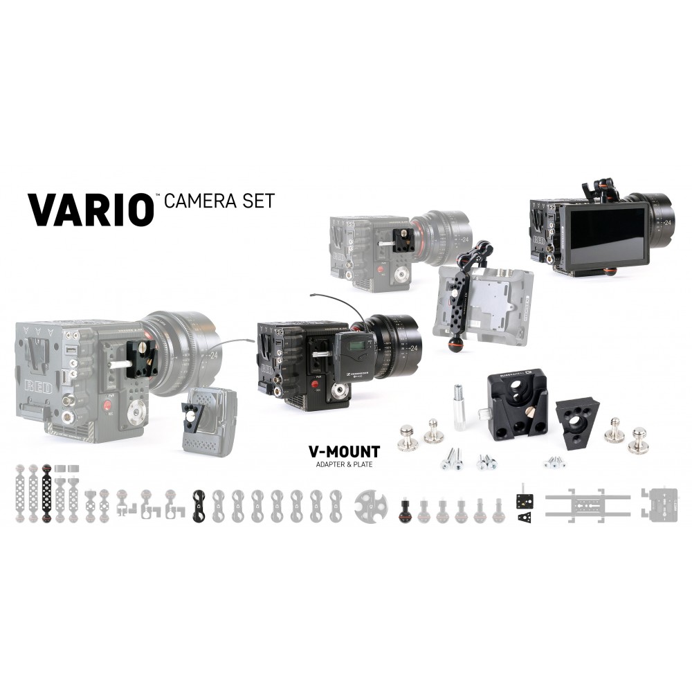 Vario Kamera Set Slidekamera - Mehrzweck-Montagelösung für Kameraausrüstung. Es ist wie LEGO für große Jungs.Video: https://vime