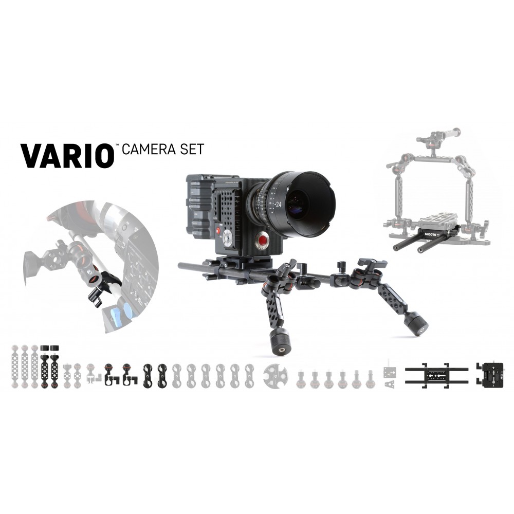 Vario Kamera Set Slidekamera - Mehrzweck-Montagelösung für Kameraausrüstung. Es ist wie LEGO für große Jungs.Video: https://vime