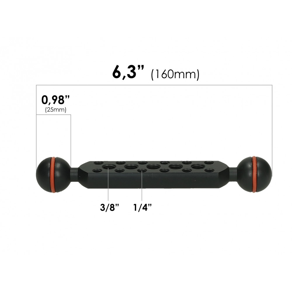 Vario Short Extension Arm 6,3 " Slidekamera - 12 kg (Sicherheits-Nutzlast hängt von der Neigung des Gelenkarm)
pextention für VA