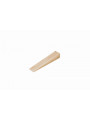 Camera Wedge Udengo - Size: 5.3" x 1" x 5/6" (13.5 cm x 2.5 cm x 2.2 cm)
Weight: 1.8 ounces (0.05 kg) 
Material: hardwood 2