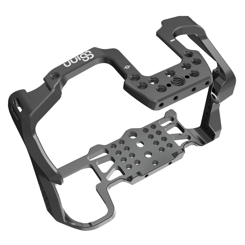 Panasonic S1 / S1R / S1H Cage 8Sinn - Key features:

1/4" mounting points
3/8" top&amp;bottom thread
Cold shoe
Strap holder
Ergo