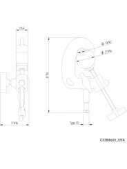 Baby-Schnellspannklammer mit 16 mm Stift Avenger - 
Tragfähigkeit: 50kg
Rohrgröße 20-52mm
Aluminium-Konstruktion
Enthält