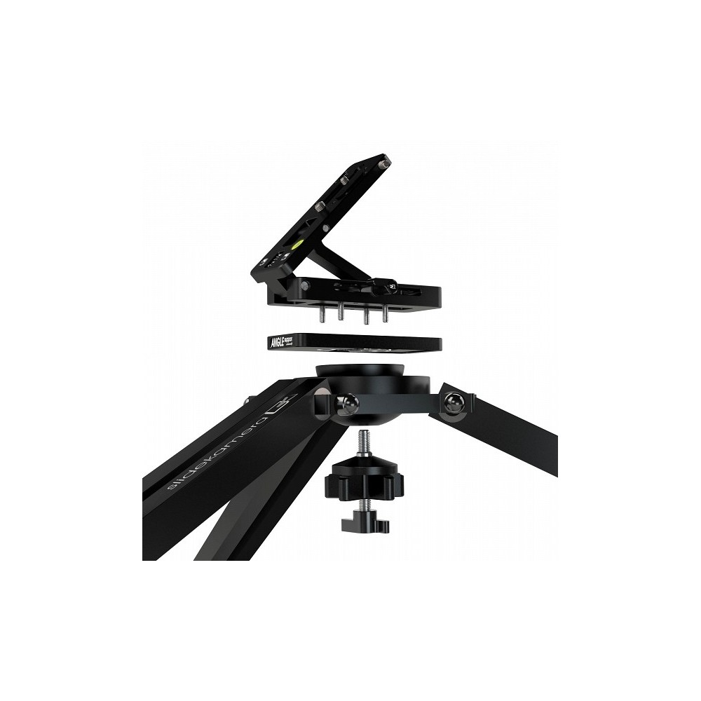 Angle Adapter with Support Mounting Plate 1/4 " and 3/8" Slidekamera - Size: 150mm x 55mm x 37mmColor: blackWeight: 0,70kgMateri