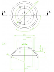 Bowl Head Adapter 150mm Slidekamera - Color: blackMaterial: hard anodized aluminium  4