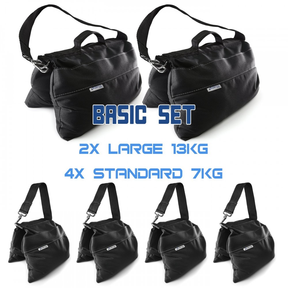 Udengo Sandbag Basic Set – Sehr robuste Konstruktion, hohe Strapazierfähigkeit (zertifiziert). Taschen mit Reißverschluss und
