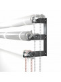 Hintergrundpapier Dreifachhaken Manfrotto - Kann mit den mitgelieferten Stiften und Schrauben an einer Wand befestigt