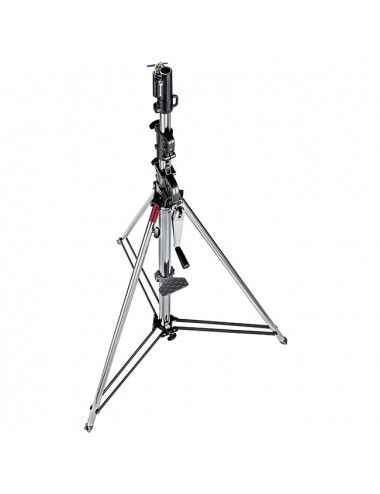 Getriebestativ mit Sicherheitsauslöseseil, Chromstahl Manfrotto - Schweres Beleuchtungsstativ mit 370 cm maximaler