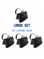 Sandbag Large Set 4 x 13 kg Udengo - 
Very solid  construction, high durability (certified)
Pockets protected with a zipper and