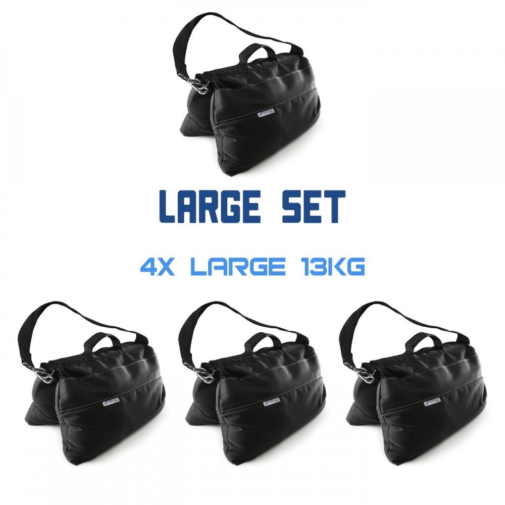 Sandbag Large Set 4 x 13 kg Udengo - 
Very solid  construction, high durability (certified)
Pockets protected with a zipper and