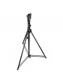 Schwarzes Hochstativ mit 3 Sektionen und 1 Nivellierbein Manfrotto - Hochbelastbares Filmstativ, ideal für Studio- und