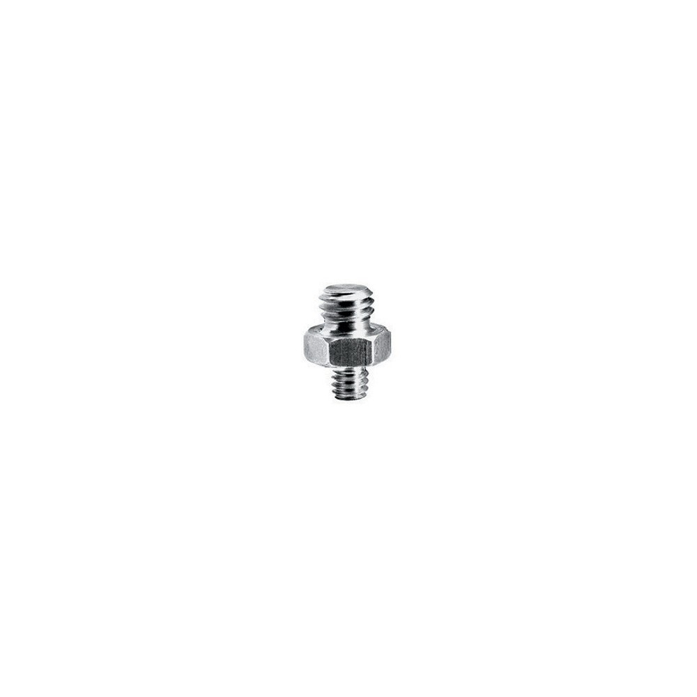 Kurzer Adapterzapfen 3/8'' und 1/4'' Manfrotto - Spigot mit 1/4'' und 3/8'' Schrauben Vielseitig einsetzbar 3/8'' bis 1/4'' Schr