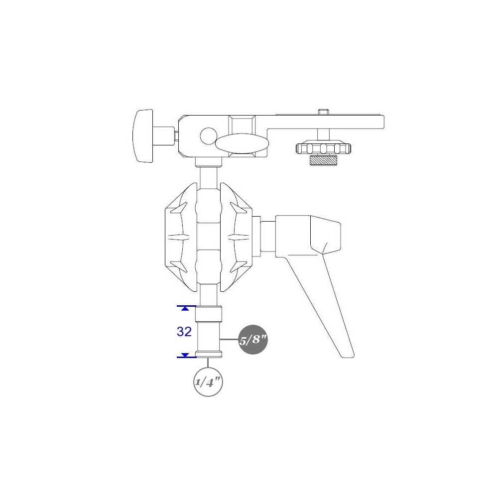 Doppelkugelgelenkkopf Manfrotto - Extrem vielseitige Kamerastütze
Perfekt für die Verwendung in Verbindung mit dem Super Clamp