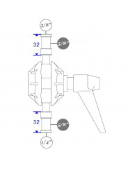 Neigbarer Kopf, ohne Halterung Manfrotto - Tilt-Top-Kopf allein, ohne Kamerahalterung Kompatible Kamerahalterung 143BKT separat 