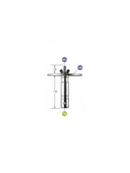 28mm Male Adapter 1 1/8'' und 12MA Gewinde Manfrotto - Top Attachment 1 1/8'' (28mm) Bolzen
Befestigungsschraube