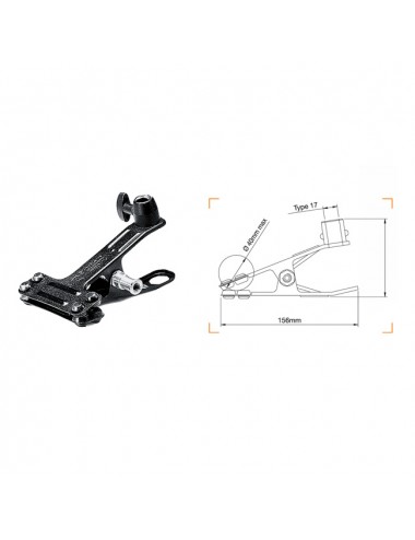 Federklemme klemmt auf Stangen bis zu 40mm Manfrotto - Flexibles Klemmstativ mit vielfältigen