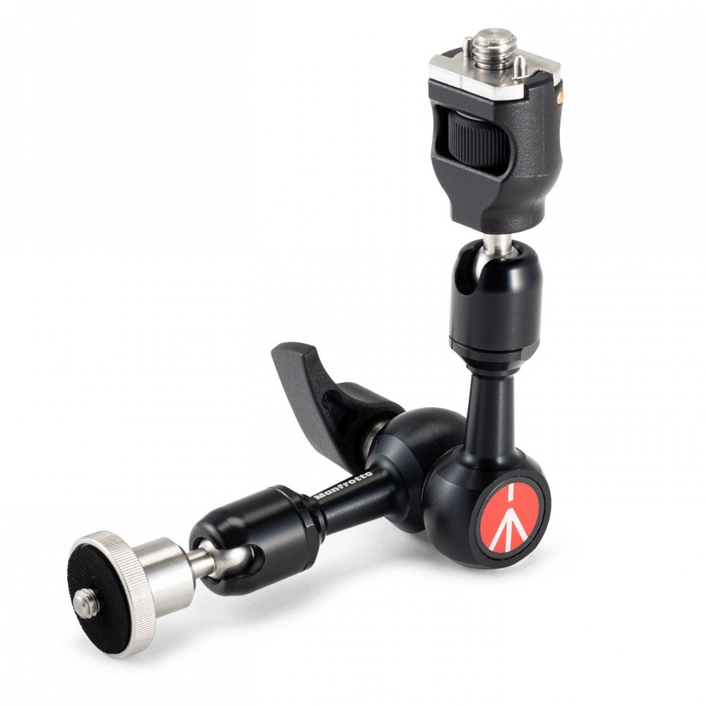 244 Micro Arm with Arri style adapter Manfrotto - Perfect for camera rigs , tripods and external monitors
Interchangeable adapte