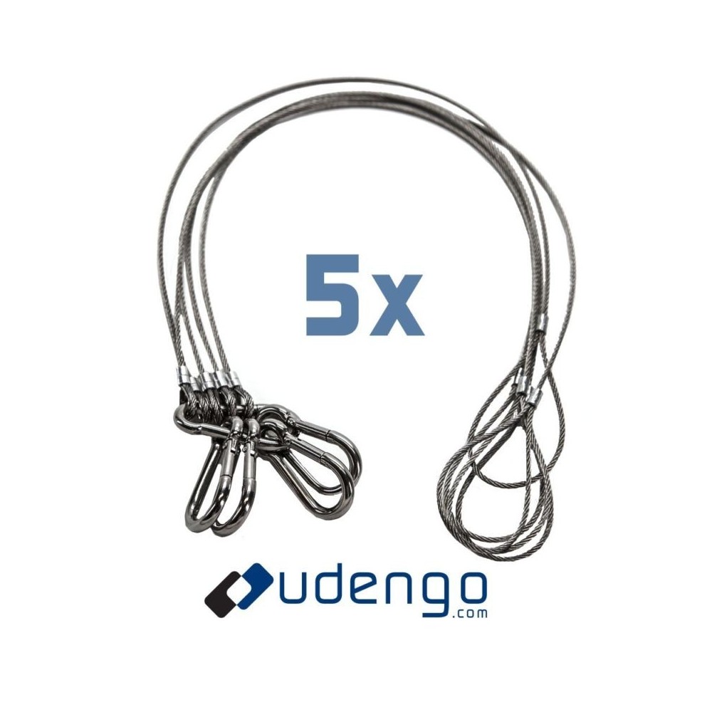 Sicherheitsdraht-Set Udengo - 
5x Sicherheitskabel (2mm) in der Länge Ihrer Wahl
Zuverlässiger Schutz für Ihre wertvolle