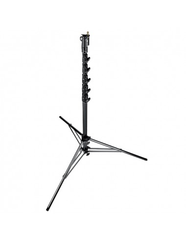 6-Sections High Super Stand 1 Levelling Leg Black Aluminium Manfrotto - 
Heavy-duty Professional Lighting Stand
Stable and secur