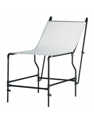 Mini-Stillleben-Tisch Schwarz Manfrotto - 
Weißer durchsichtiger Plexiglasdeckel für Rück- oder Frontbeleuchtung
Zusammenbau