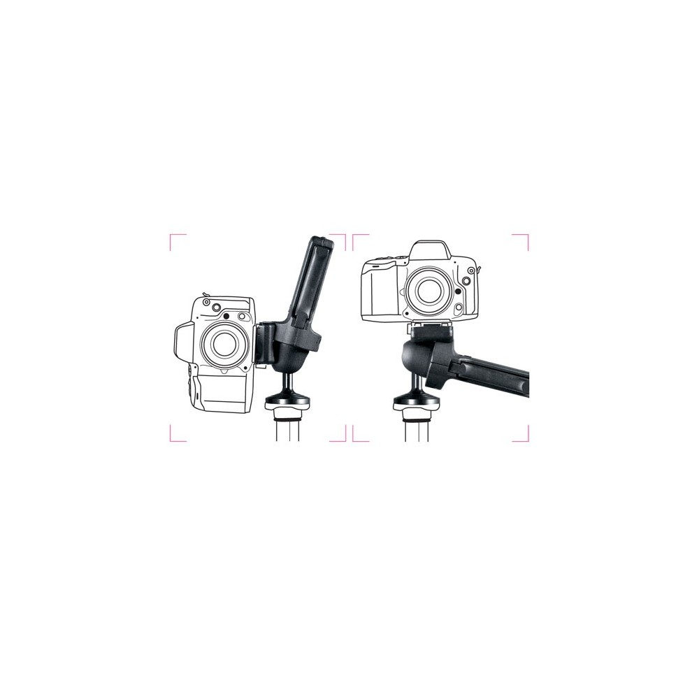 Grip-Kugelkopf, ergonomischer Griff und Friktionssteuerrad Manfrotto - 
Die horizontale Griffsteuerung ermöglicht eine schnelle