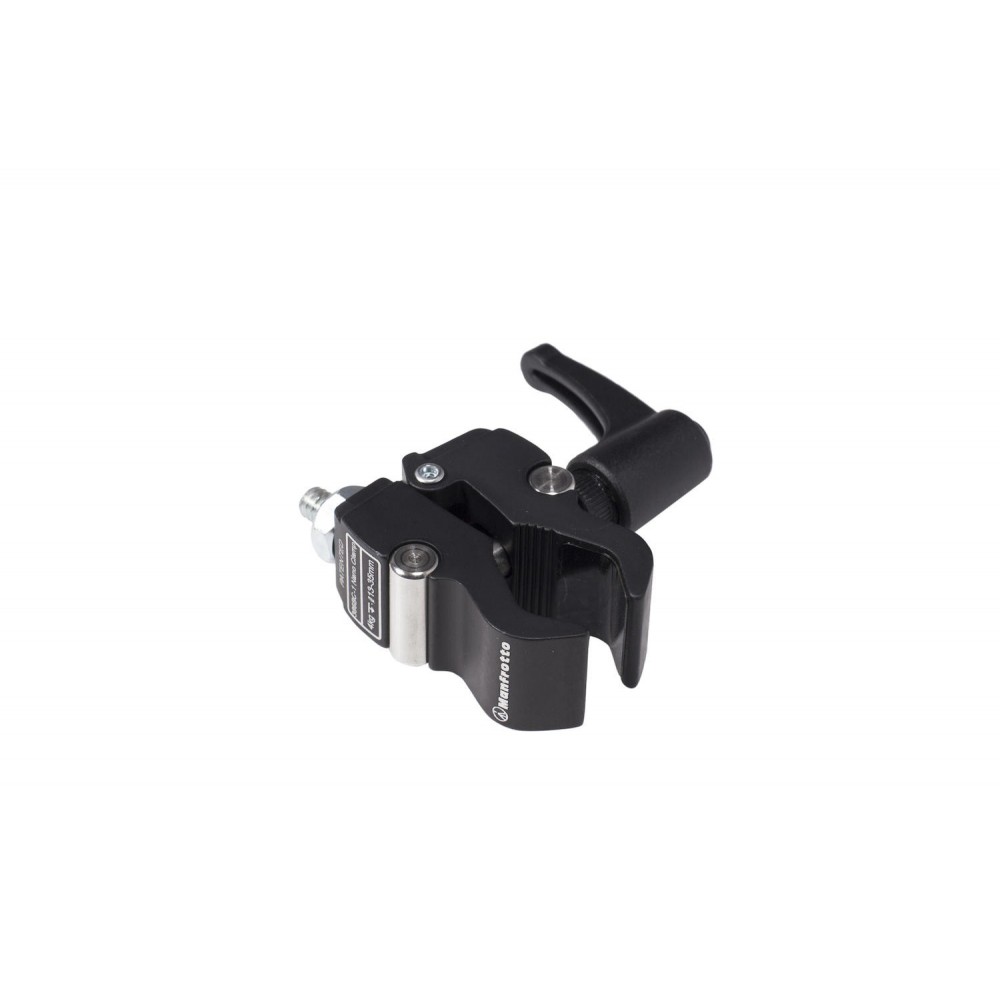 NANO CLAMP mit 1/4"- 3/8" Adapter Manfrotto - 
Material: Aluminium
Belastbarkeit: max. 4 kg
Gewicht: 110 g
Inhalt der Box: Nan