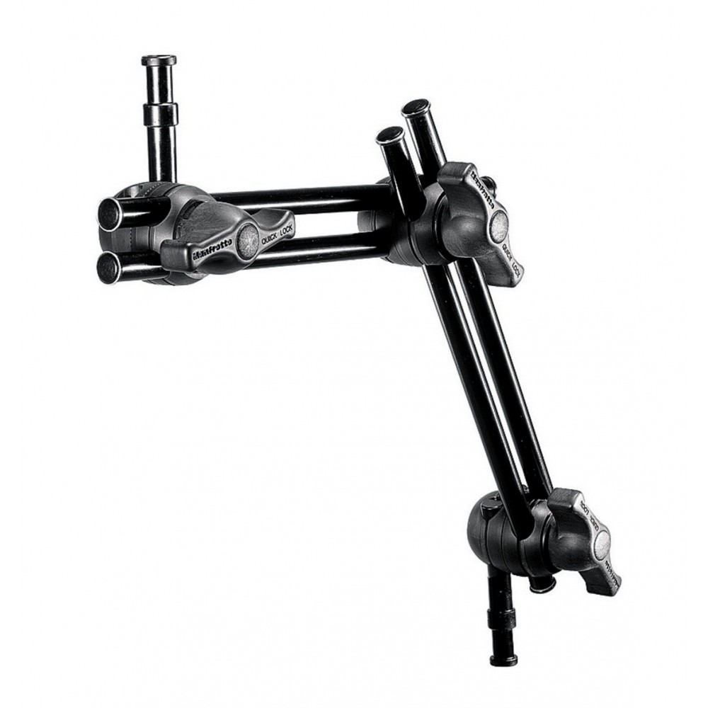 Doppelarm 2-Sektion Manfrotto - 
Doppelte Gelenkarme, für Lasten bis zu 5 kg (11 lb)
Sehr leicht, wiegt 0,5 Kg (1l)