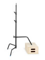 C-Stand Sliding Leg 30'' Blk 2.5m/8.3' Base & Column Avenger - 
30'' Lazy-Leg/Levelling Leg C-stand in black chrome steel.
Slidi