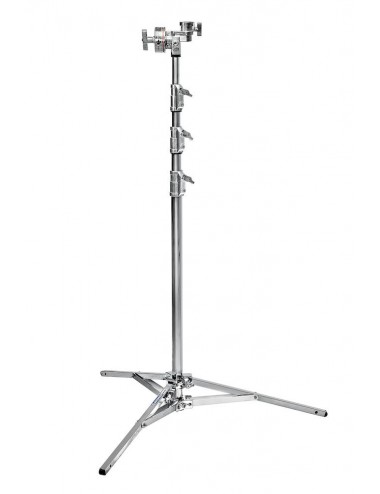 Overhead-Ständer 42 CS Medium 3 Riser 420cm/167in Avenger - Silbernes Overhead-Stativ mit integriertem Griffkopf und Junior-Empf