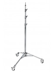 Baby Roller Stand High Low Base 4.3m/14.1' CS & Alu Avenger - 
Baby roller stand with low leg base and braked wheels
Steel colum