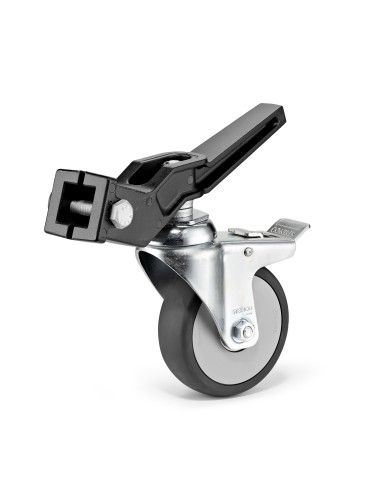 Satz mit 3 gebremsten Rädern 100 mm Schwarz Avenger - Belastbarkeit: 90 kg Erhältlich in Schwarz A9000BN Entwickelt für quadrati