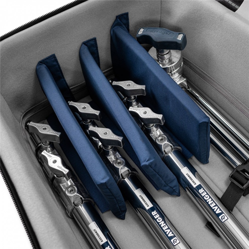 Dreifach-C-Rollenkoffer für abnehmbare C-Ständer und Zubehör Avenger - 
Für den Transport von bis zu drei