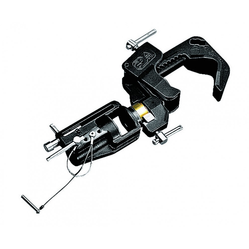 Schwenkbare C-Klammer Avenger - 
Funktioniert bei Durchmessern von 28 mm bis 78 mm
TUV-zertifiziert
Tragfähigkeit 10kg bei 16mm