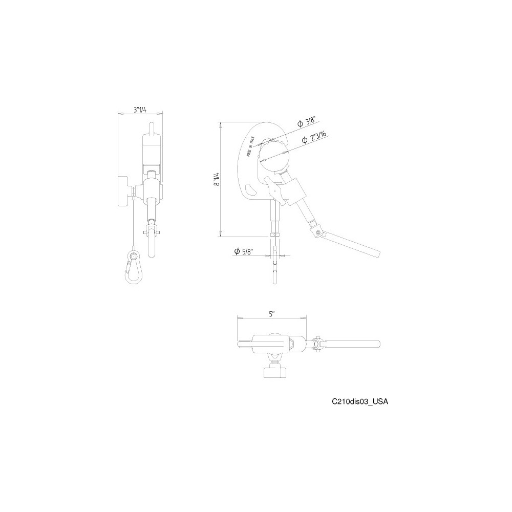 Schnallendorn 16mm (5/8") 100Kg 10-55mm Avenger - 2